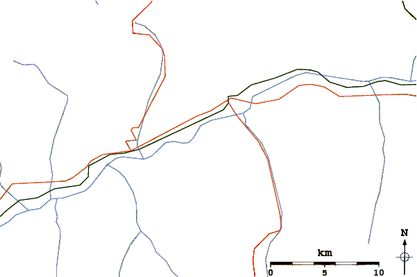 Roads and rivers around Butlassen