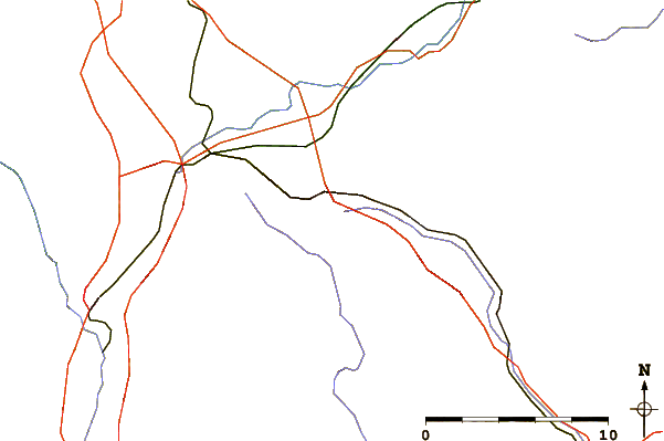 Roads and rivers around Büttelberg
