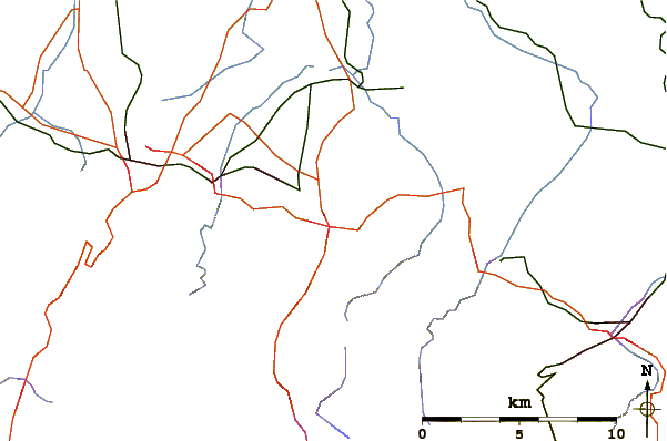 Roads and rivers around Butterberg (Bad Harzburg)