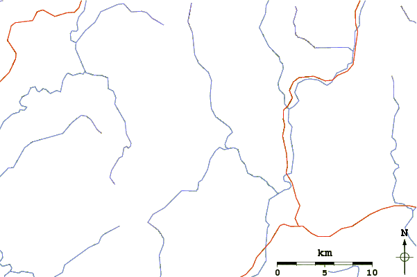 Roads and rivers around Byadbo Mountain