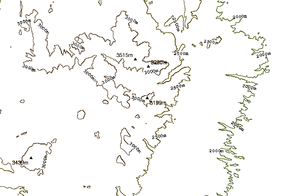 Mountain peaks around Caballo Mountain