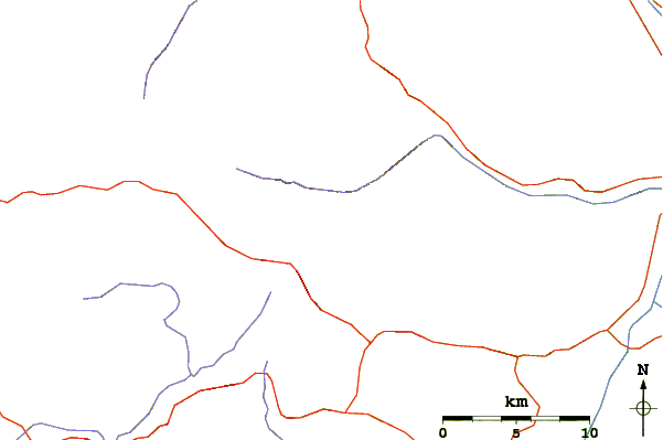 Roads and rivers around Caballo Mountain