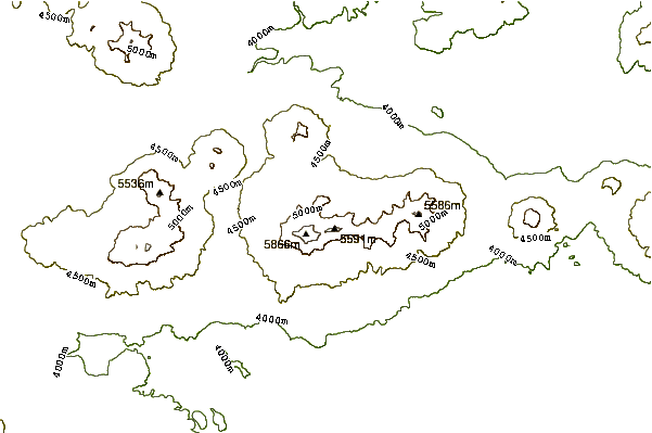 Mountain peaks around Cabaray