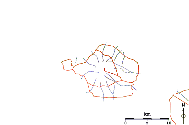 Roads and rivers around Cabeço Gordo