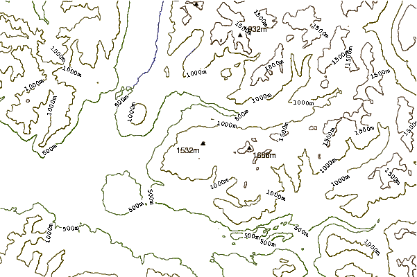 Mountain peaks around Caburgua-Huelemolle