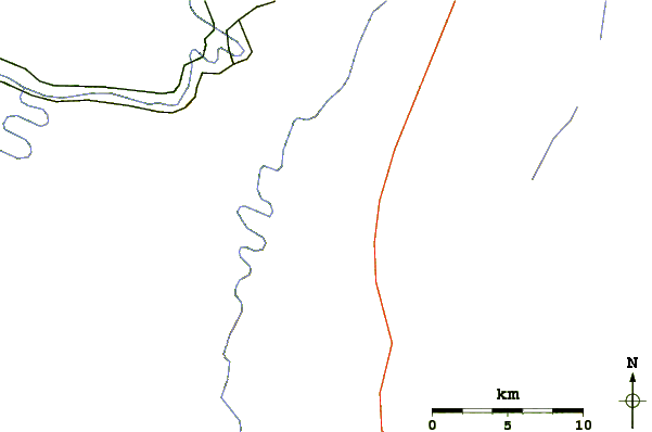 Roads and rivers around Cacapon Mountain