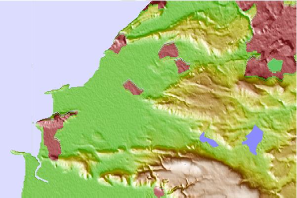 Surf breaks located close to Cadbury Hill