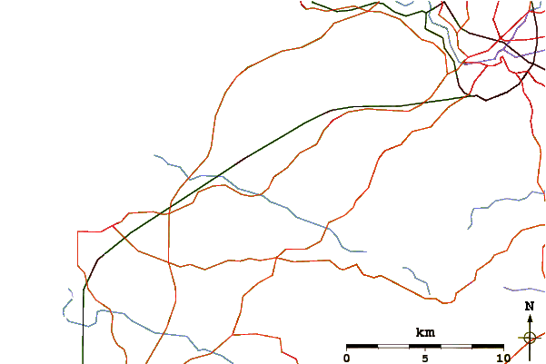 Roads and rivers around Cadbury Hill