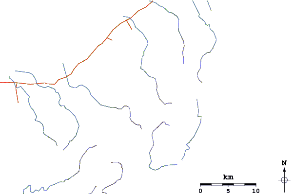 Roads and rivers around Cagua