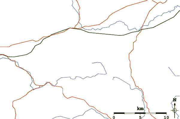 Roads and rivers around Caherbarnagh