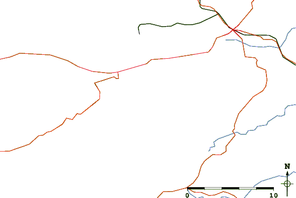 Roads and rivers around Caherconree