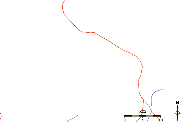 Roads and rivers around Caichinque