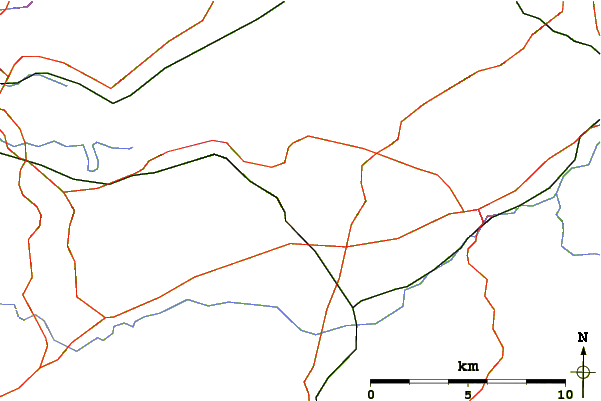 Roads and rivers around Cairnie Hill