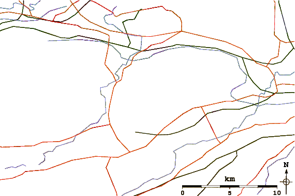 Roads and rivers around Cairnpapple Hill