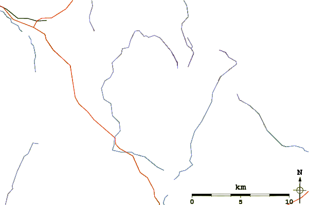 Roads and rivers around Cairnsmore of Carsphairn