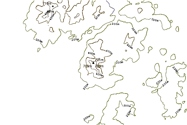 Mountain peaks around Cairnsmore of Fleet