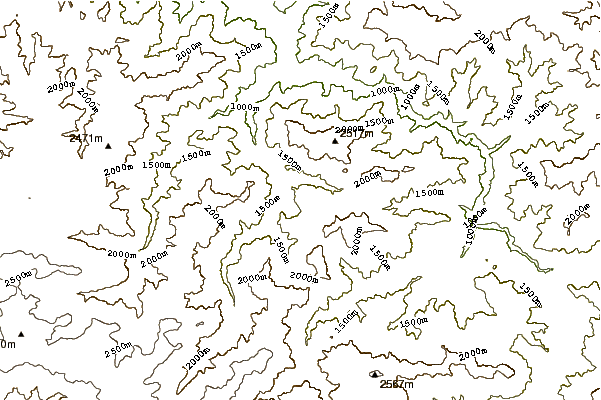 Mountain peaks around Çakirgöl or Cakirgol