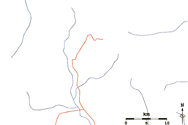 Roads and rivers around Caldera del Atuel