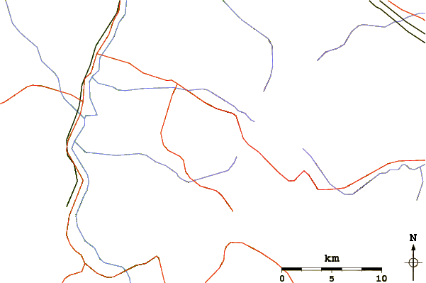 Roads and rivers around Calderón