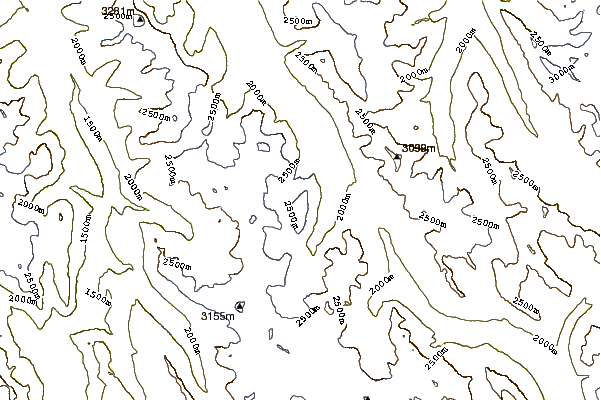 Mountain peaks around Caldron Peak