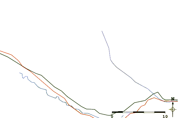 Roads and rivers around Caledonia Mountain