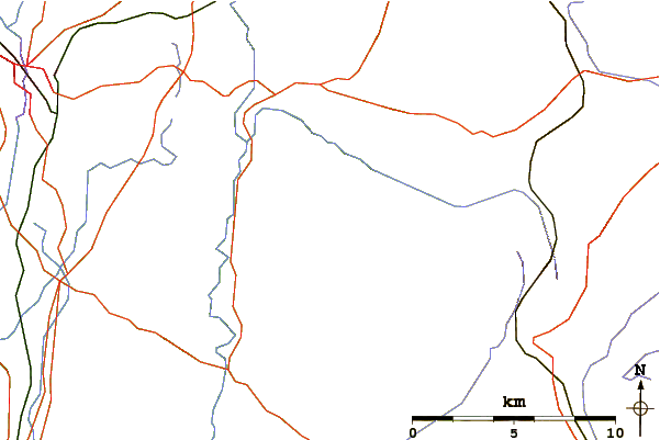 Roads and rivers around Calf Top