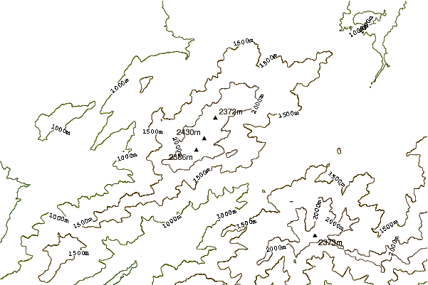 Mountain peaks around Calvitero