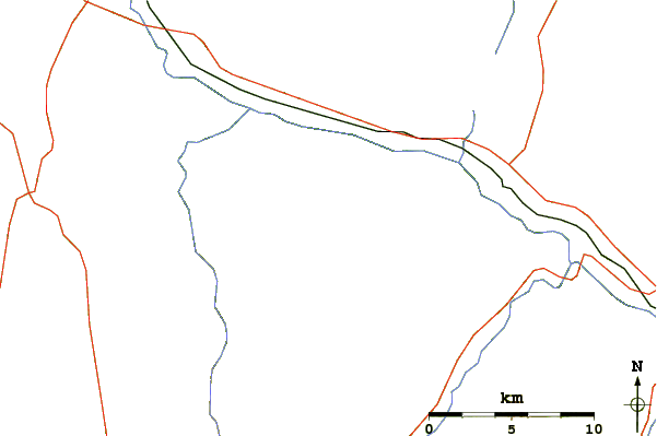 Roads and rivers around Camels Hump