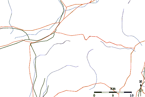 Roads and rivers around Camoghè