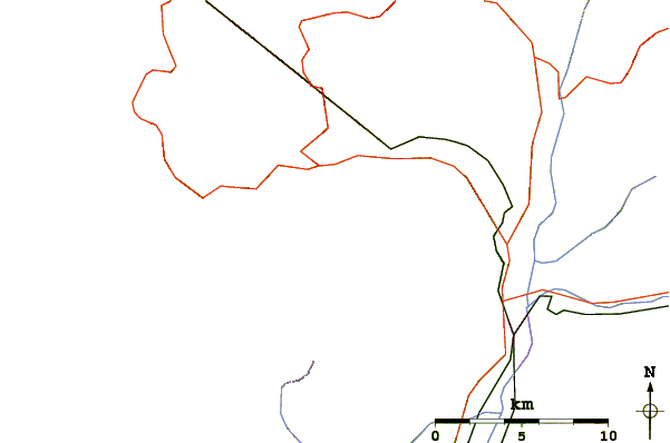 Roads and rivers around Camoscellahorn