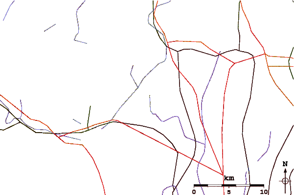 Roads and rivers around Campgaw Mountain