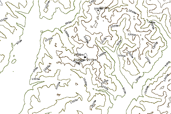 Mountain peaks around Canadian Bacon (mountain)