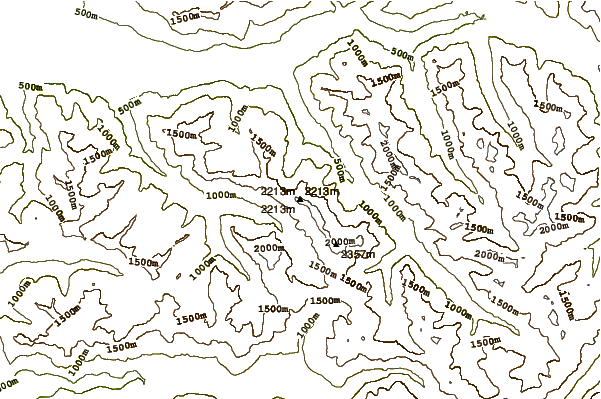 Mountain peaks around Canadian Border Peak