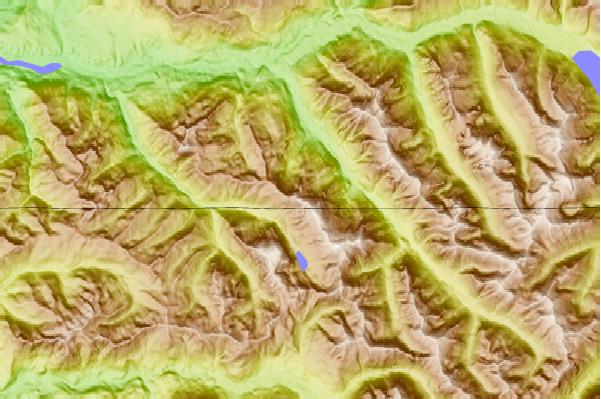 Surf breaks located close to Canadian Border Peak