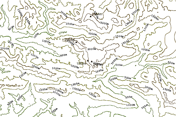 Mountain peaks around Canin