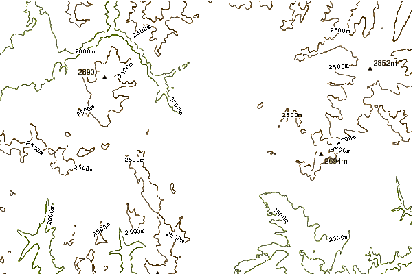 Mountain peaks around Cape Horn