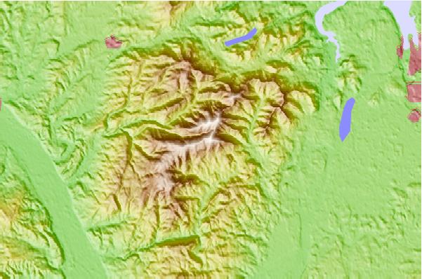 Surf breaks located close to Capitol Peak (Thurston County)