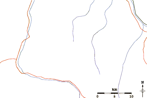 Roads and rivers around Capitol Peak