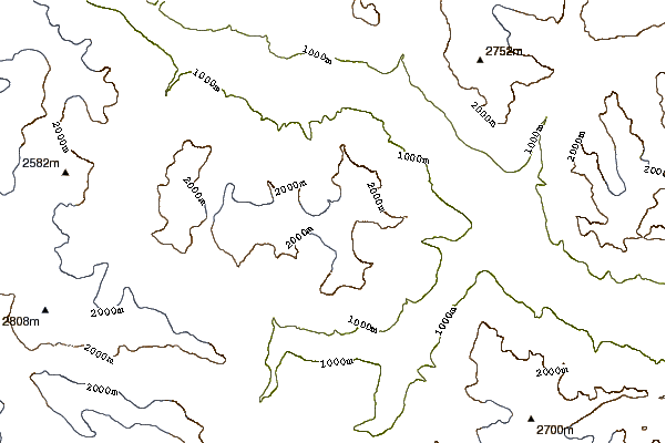 Mountain peaks around Capricorn Mountain