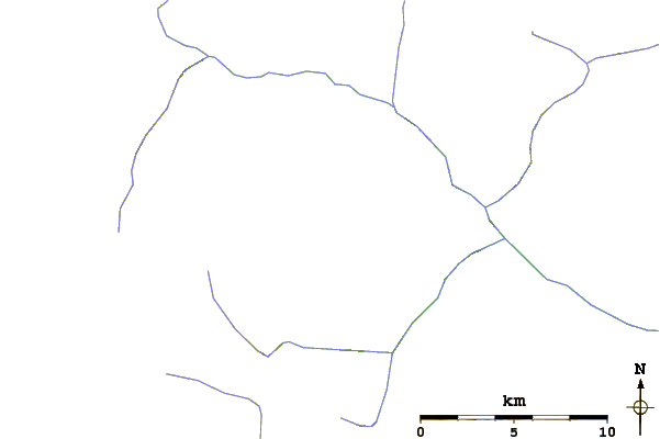 Roads and rivers around Capricorn Mountain