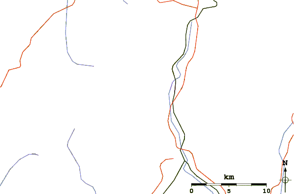 Roads and rivers around Caraiman Peak