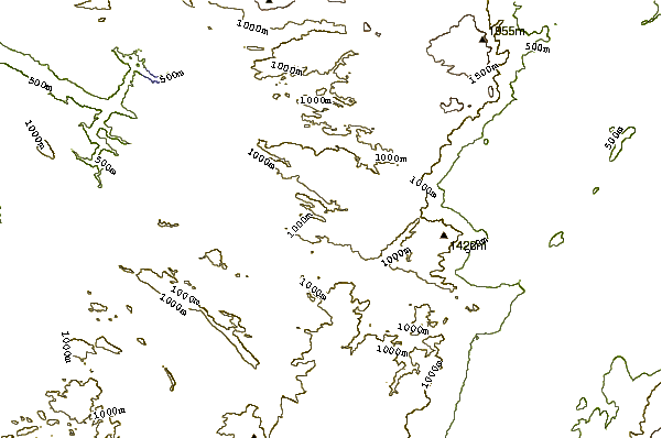 Mountain peaks around Cardamom Hills