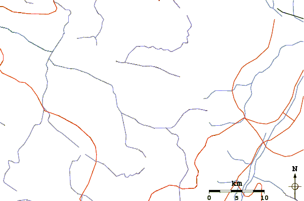 Roads and rivers around Cardamom Hills