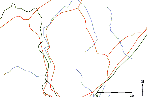 Roads and rivers around Cardó Massif