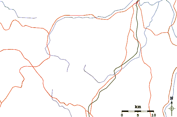 Roads and rivers around Carihuairazo