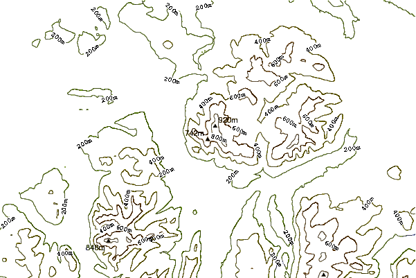 Mountain peaks around Carl Side