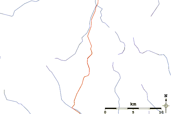 Roads and rivers around Càrn Aosda