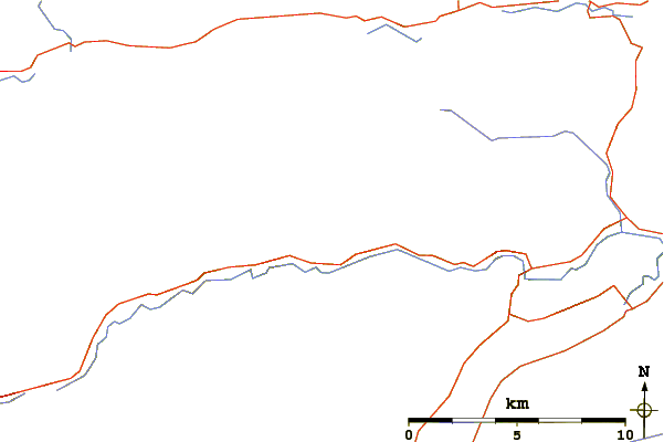 Roads and rivers around Càrn Gorm