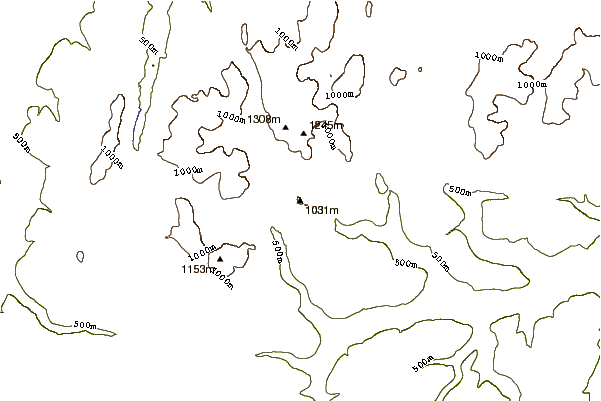 Mountain peaks around Càrn a' Mhàim