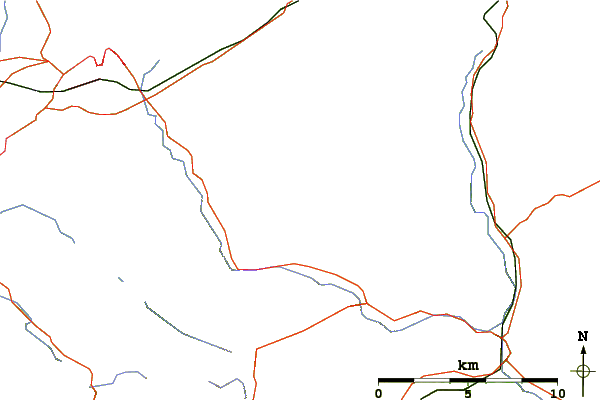 Roads and rivers around Carnedd Llewelyn